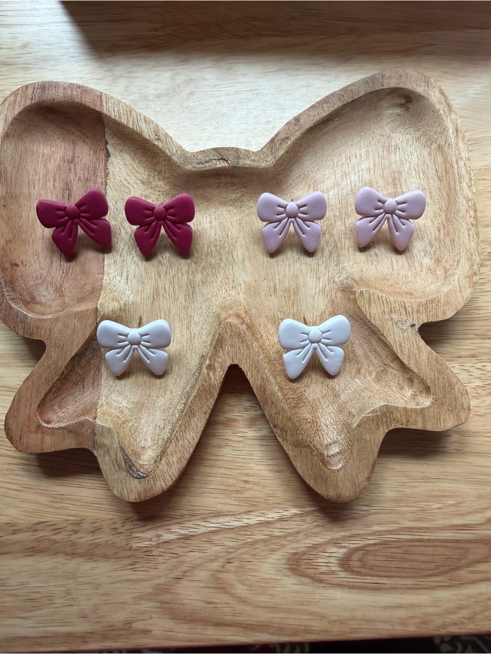 New Clay Earrings- Pink, Light Pink, Cream